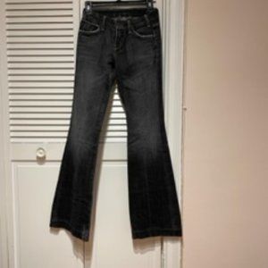Citizens of Humanity black washed distressed flare jeans size 25